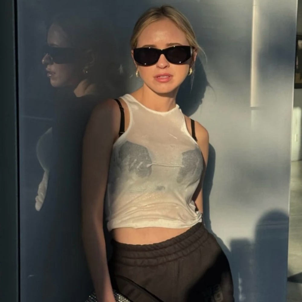 White Wet Sheer Tank Top
